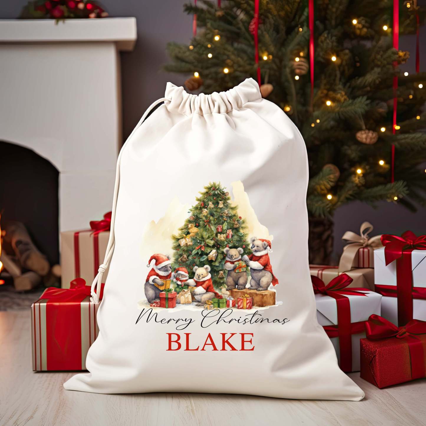 Christmas Santa Bag Christmas Presents Bag Christmas Gift Sack Personalized Kids Sack First Christmas Gift Christmas Santa Sack