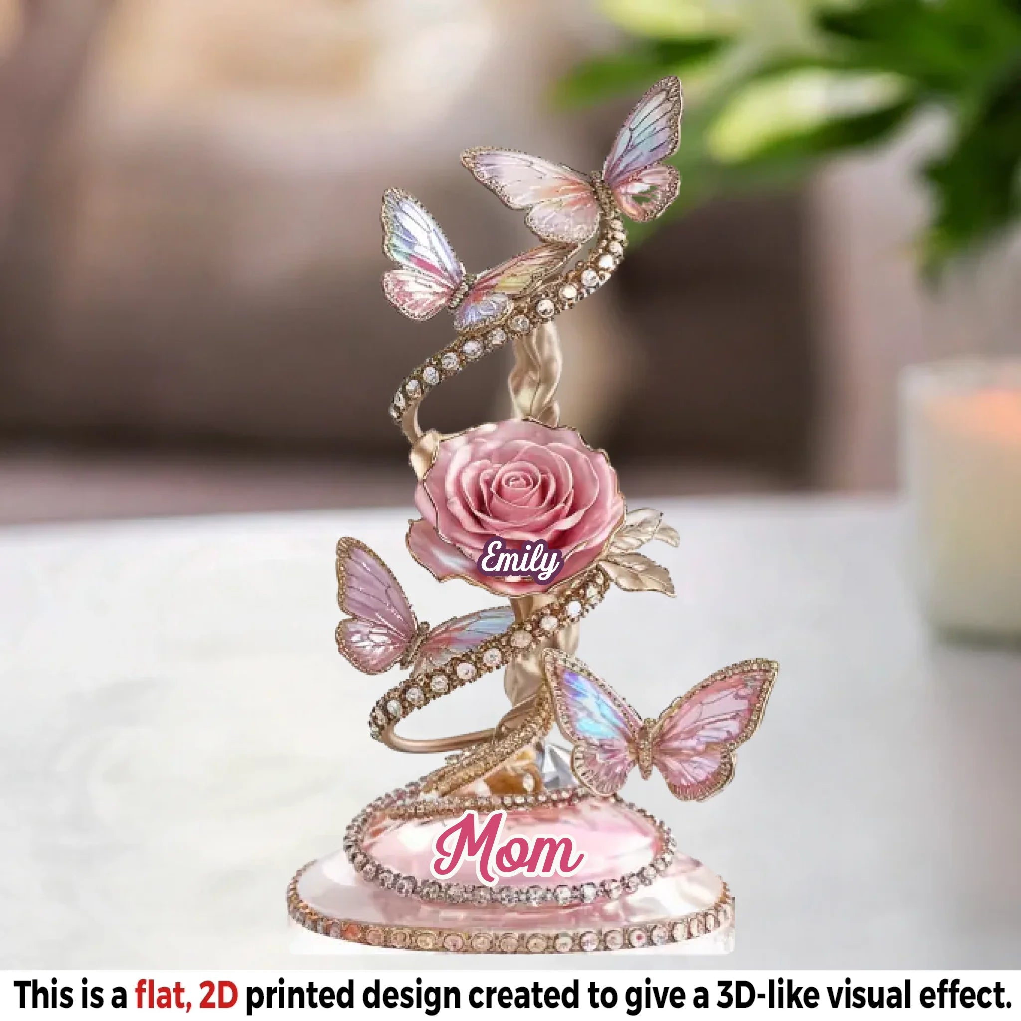 Each Rose Holds A Piece Of Your Heart - Family Personalized Custom Acrylic Plaque Custom Shape - Mother's Day, Gift For Mom, Grandma