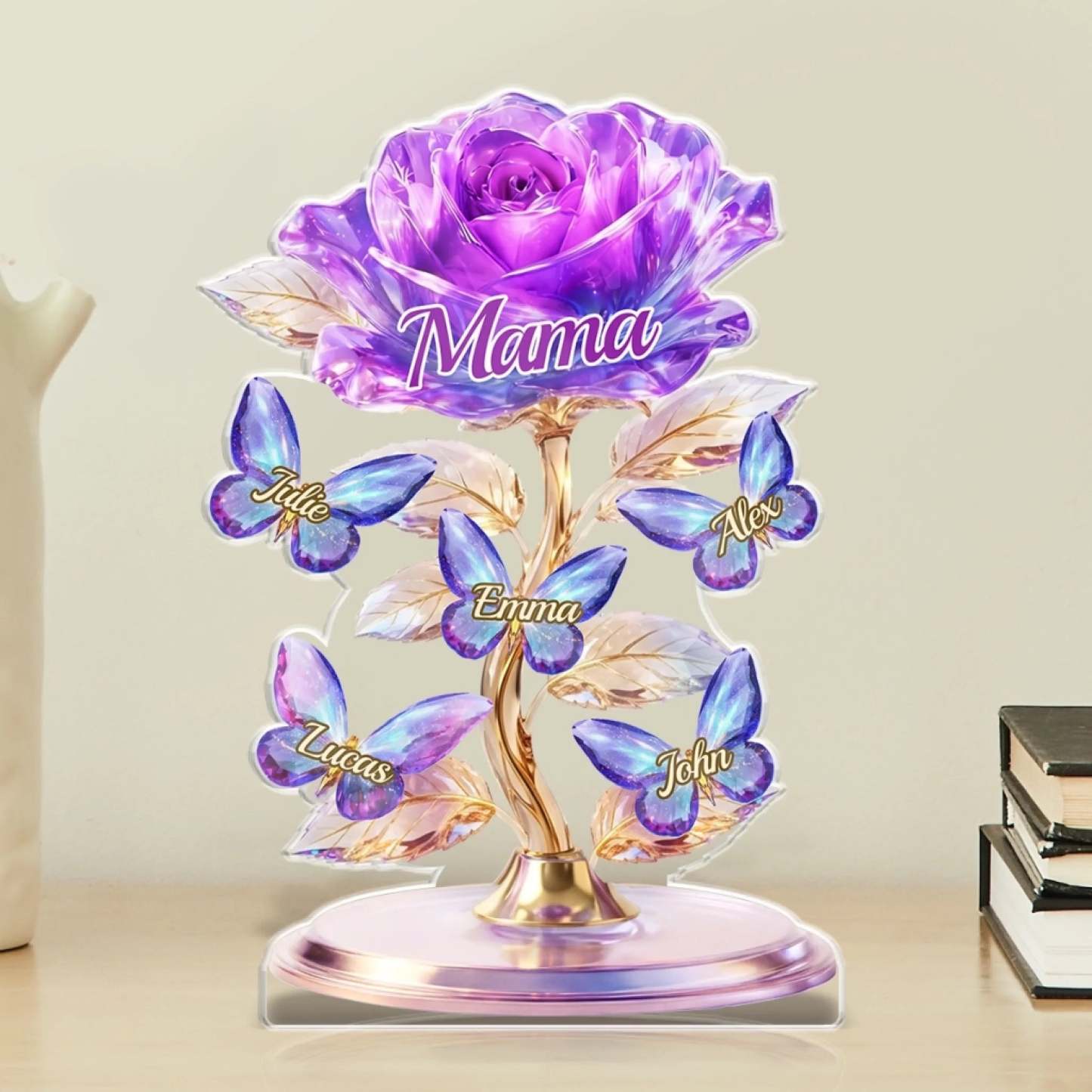 Custom Acrylic Plaque - Personalized Mother's Day Gifts For Mom, Grandma - A Crystal Garden Of Love