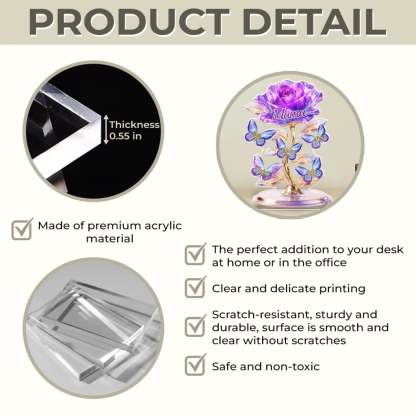 Custom Acrylic Plaque - Personalized Mother's Day Gifts For Mom, Grandma - A Crystal Garden Of Love