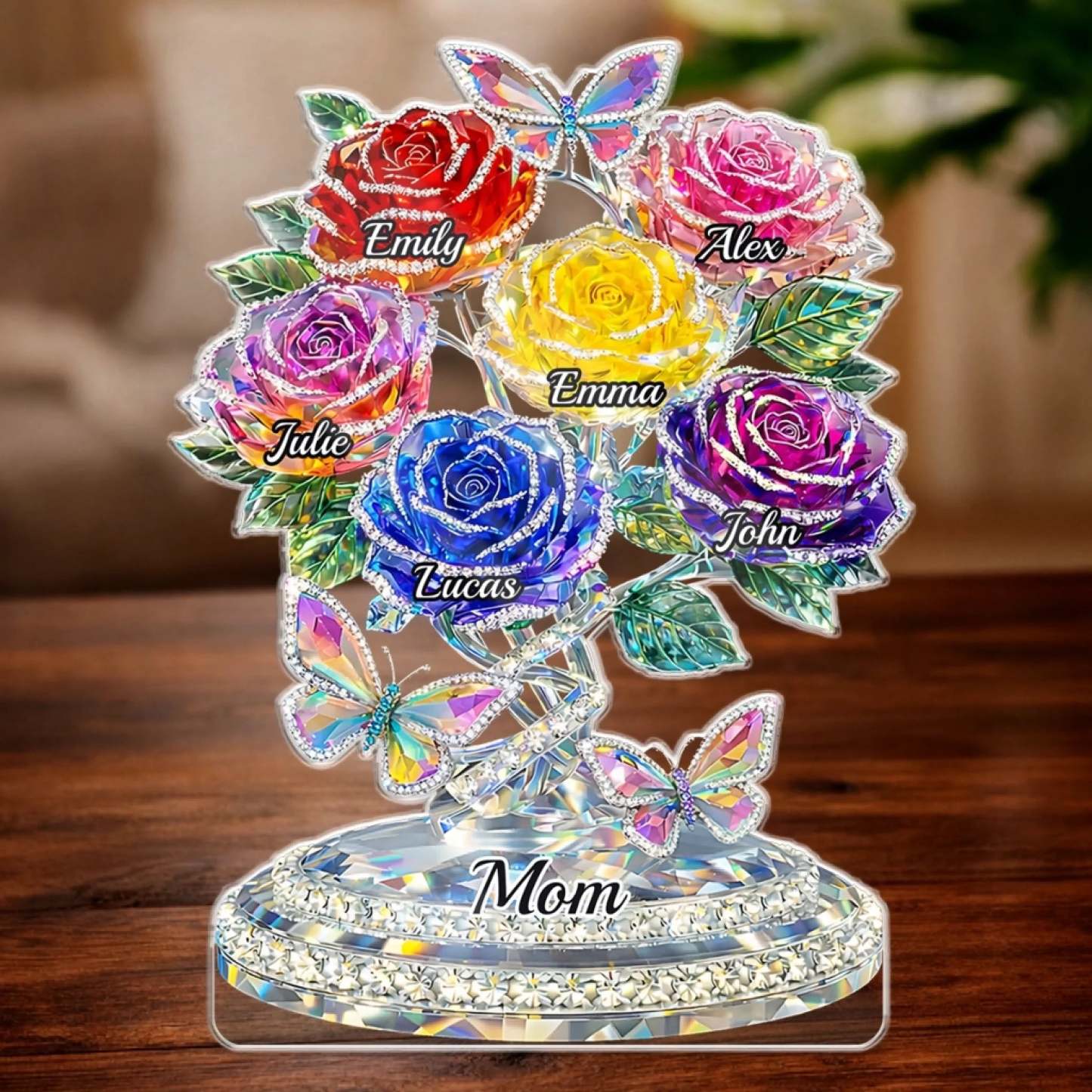 Custom Acrylic Plaque - Personalized Mother's Day Gifts For Mom, Grandma - Grandma Love Lives Forever