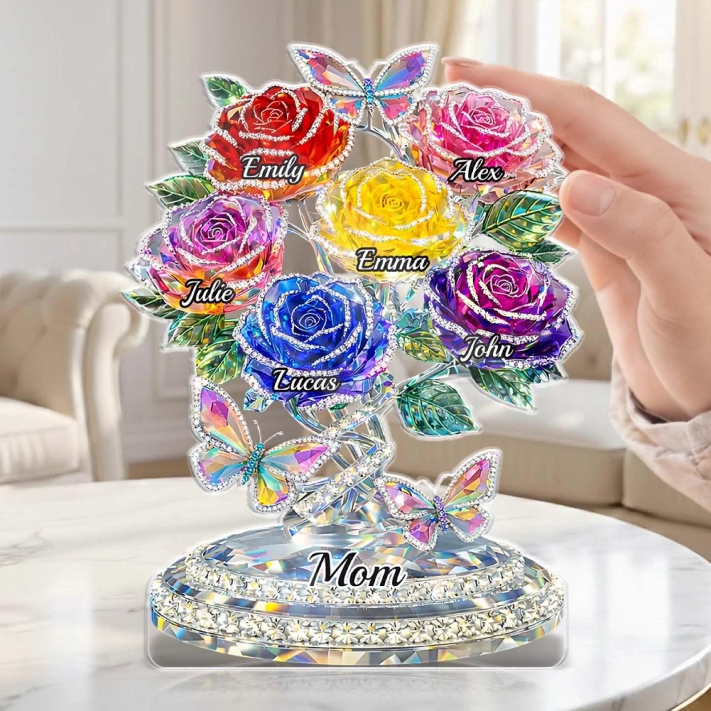 Custom Acrylic Plaque - Personalized Mother's Day Gifts For Mom, Grandma - Grandma Love Lives Forever