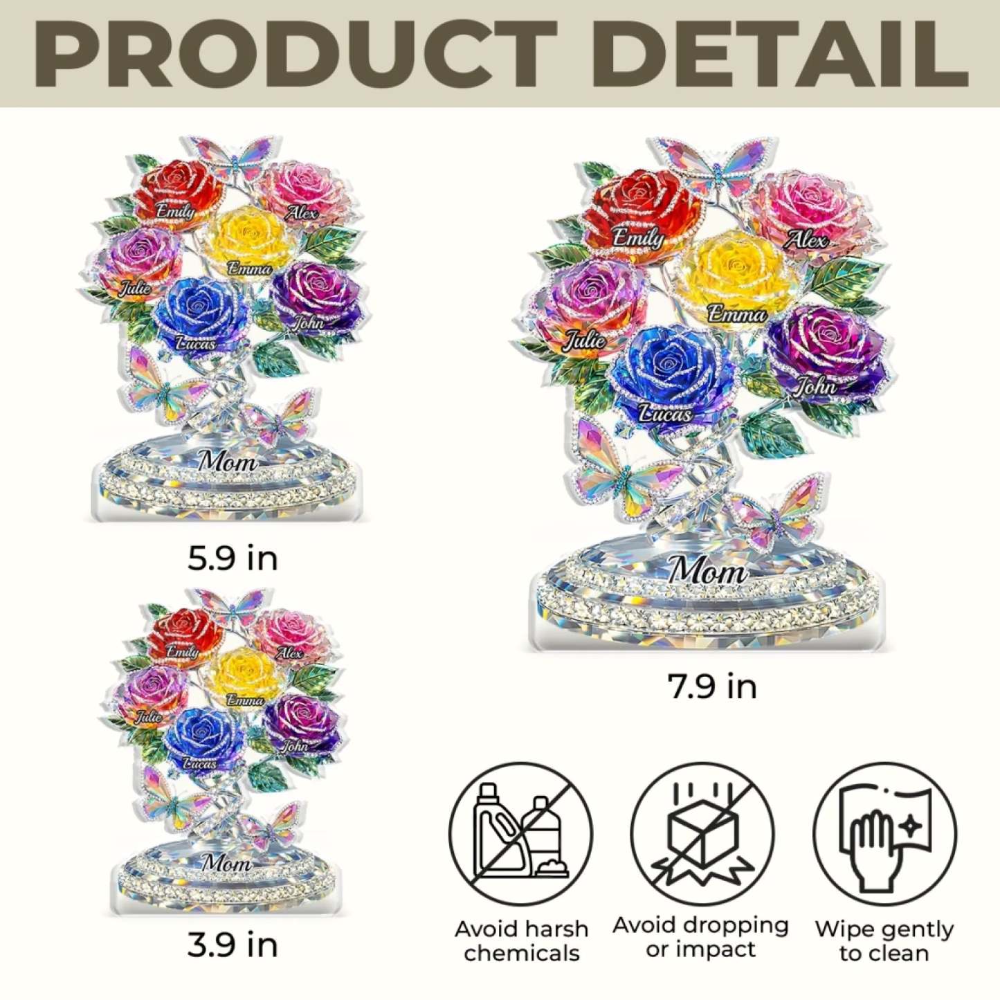 Custom Acrylic Plaque - Personalized Mother's Day Gifts For Mom, Grandma - Grandma Love Lives Forever