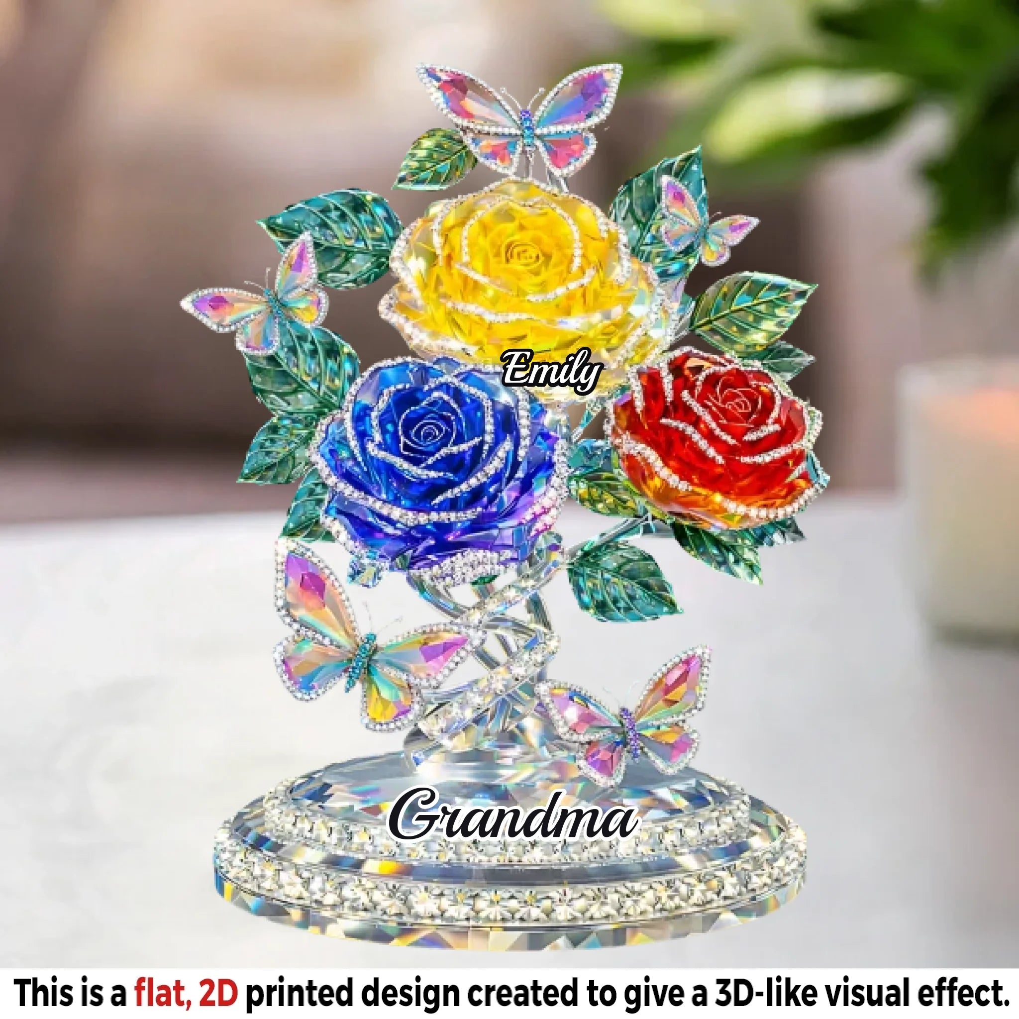 Custom Acrylic Plaque - Personalized Mother's Day Gifts For Mom, Grandma - Grandma Love Lives Forever