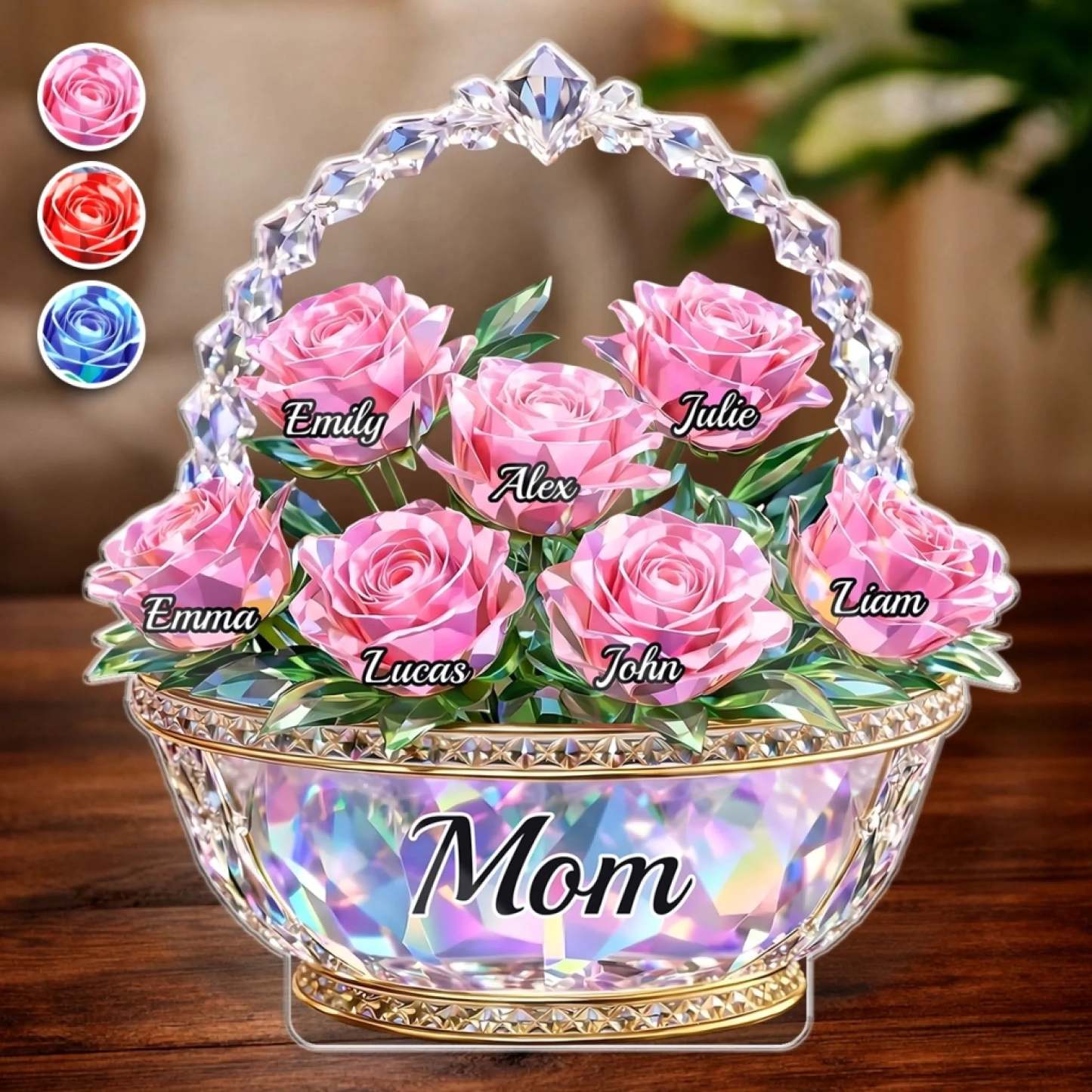Custom Acrylic Plaque - Personalized Mother's Day Gifts For Mom, Grandma - Mom Is My Home