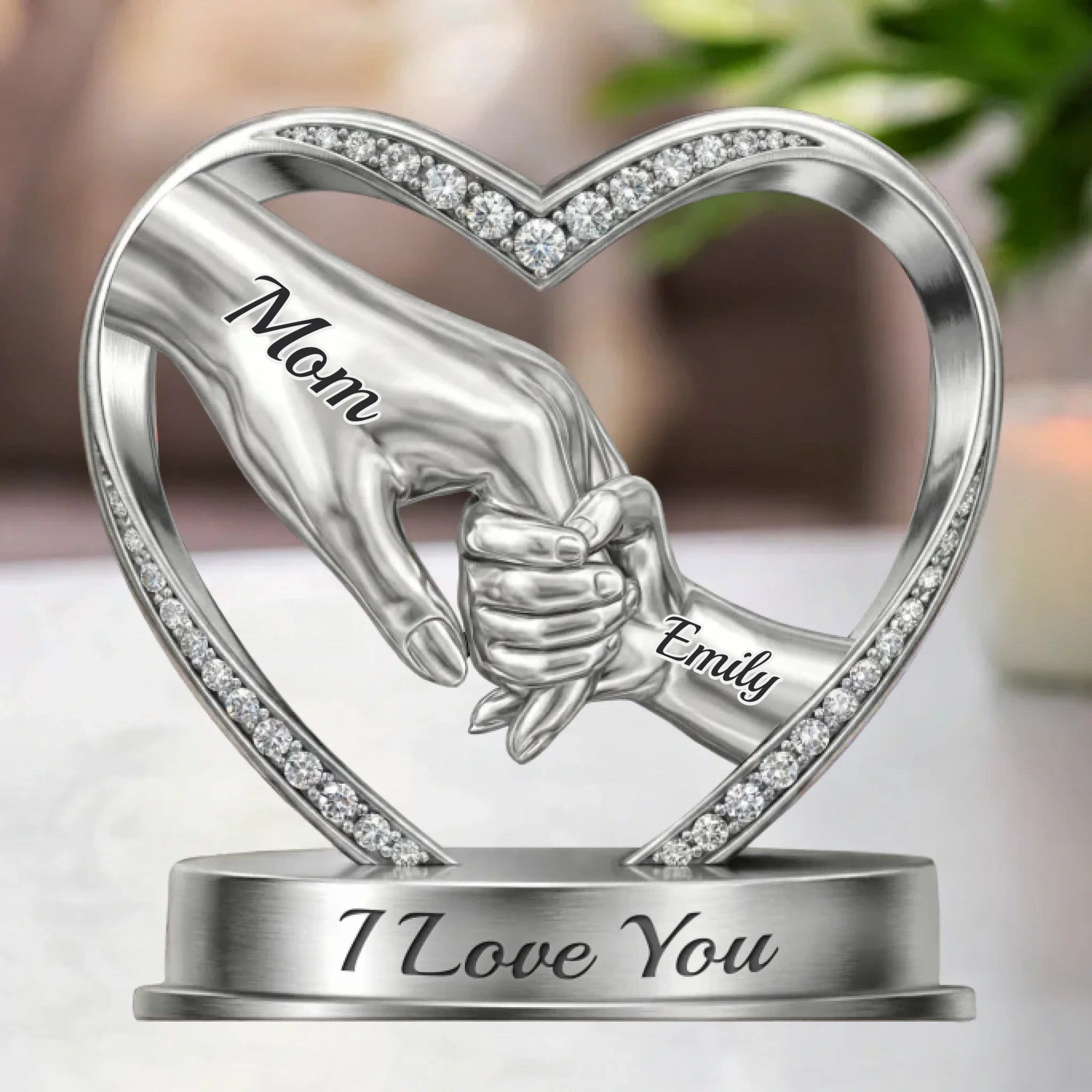 Custom Acrylic Plaque - Personalized Mother's Day Birthday Gifts For Mom, Grandma -  Hands That Promise Forever