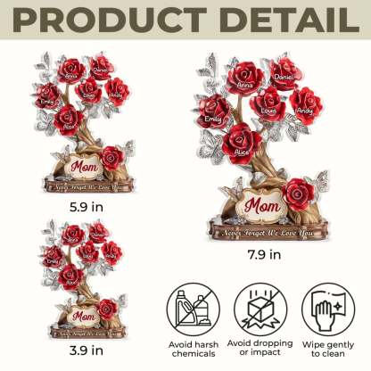 Custom Acrylic Plaque - Personalized Mother's Day Gifts For Mom, Grandma - Each Rose, A Piece Of Her Heart