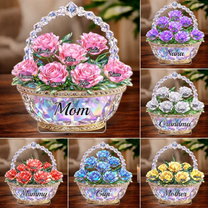 Custom Acrylic Plaque - Personalized Mother's Day Gifts For Mom, Grandma - Mom Is My Home