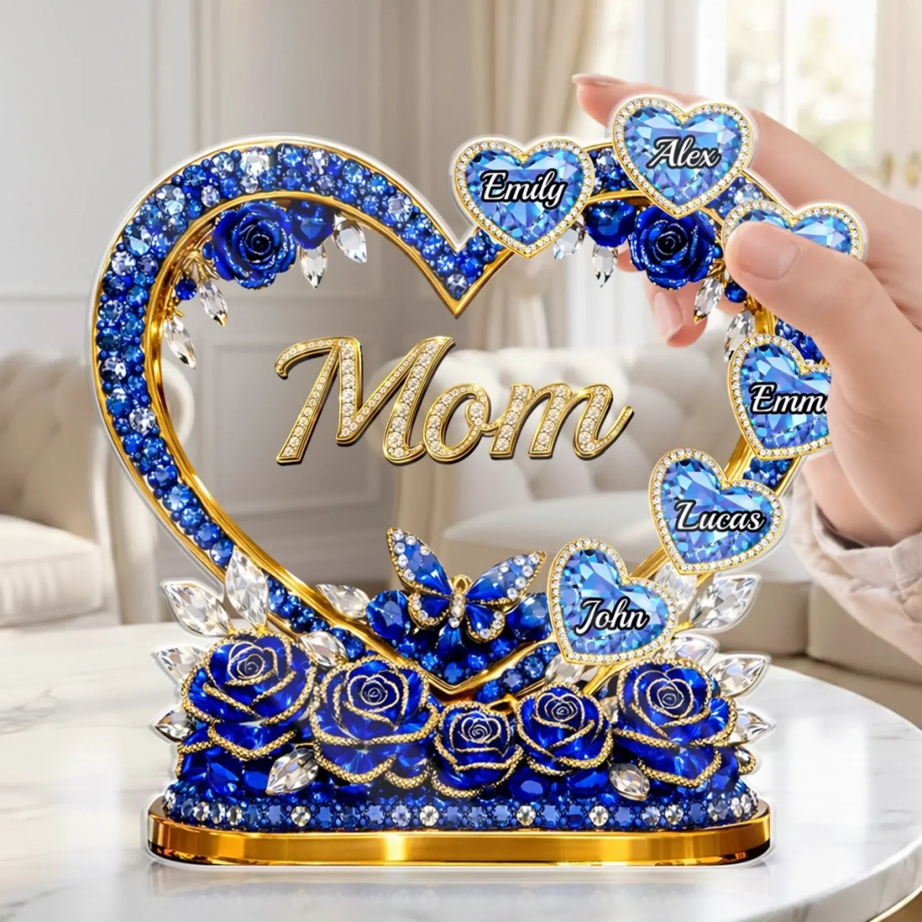 Custom Acrylic Plaque - Personalized Mother's Day Gifts For Mom, Grandma - Mom Heart Full Of Care