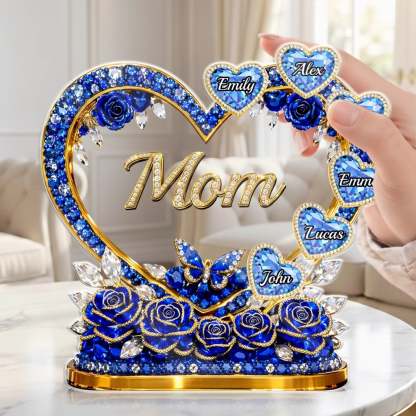 Custom Acrylic Plaque - Personalized Mother's Day Gifts For Mom, Grandma - Mom Heart Full Of Care