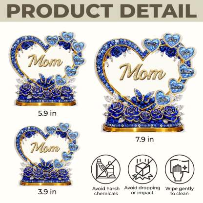 Custom Acrylic Plaque - Personalized Mother's Day Gifts For Mom, Grandma - Mom Heart Full Of Care