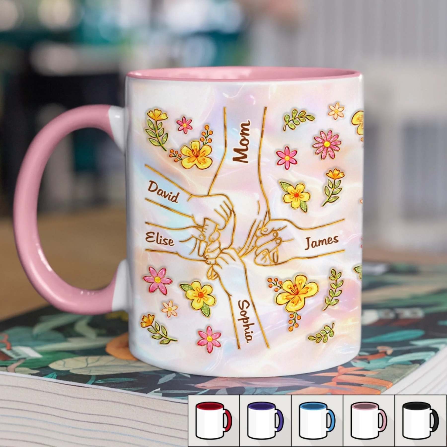 Custom 3D Inflated Effect Printed Accent Mug - Personalized Mother's Day Gifts For Mom, Grandma - Grandma Heart Full Of Love