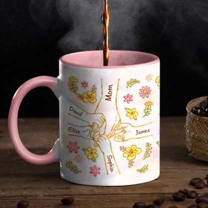 Custom 3D Inflated Effect Printed Accent Mug - Personalized Mother's Day Gifts For Mom, Grandma - Grandma Heart Full Of Love