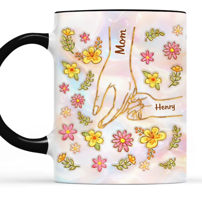 Custom 3D Inflated Effect Printed Accent Mug - Personalized Mother's Day Gifts For Mom, Grandma - Grandma Heart Full Of Love