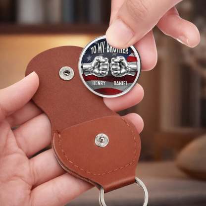 Custom Pocket Hug - Personalized America 250th Anniversary Gifts For Brother - Brothers Built On Trust