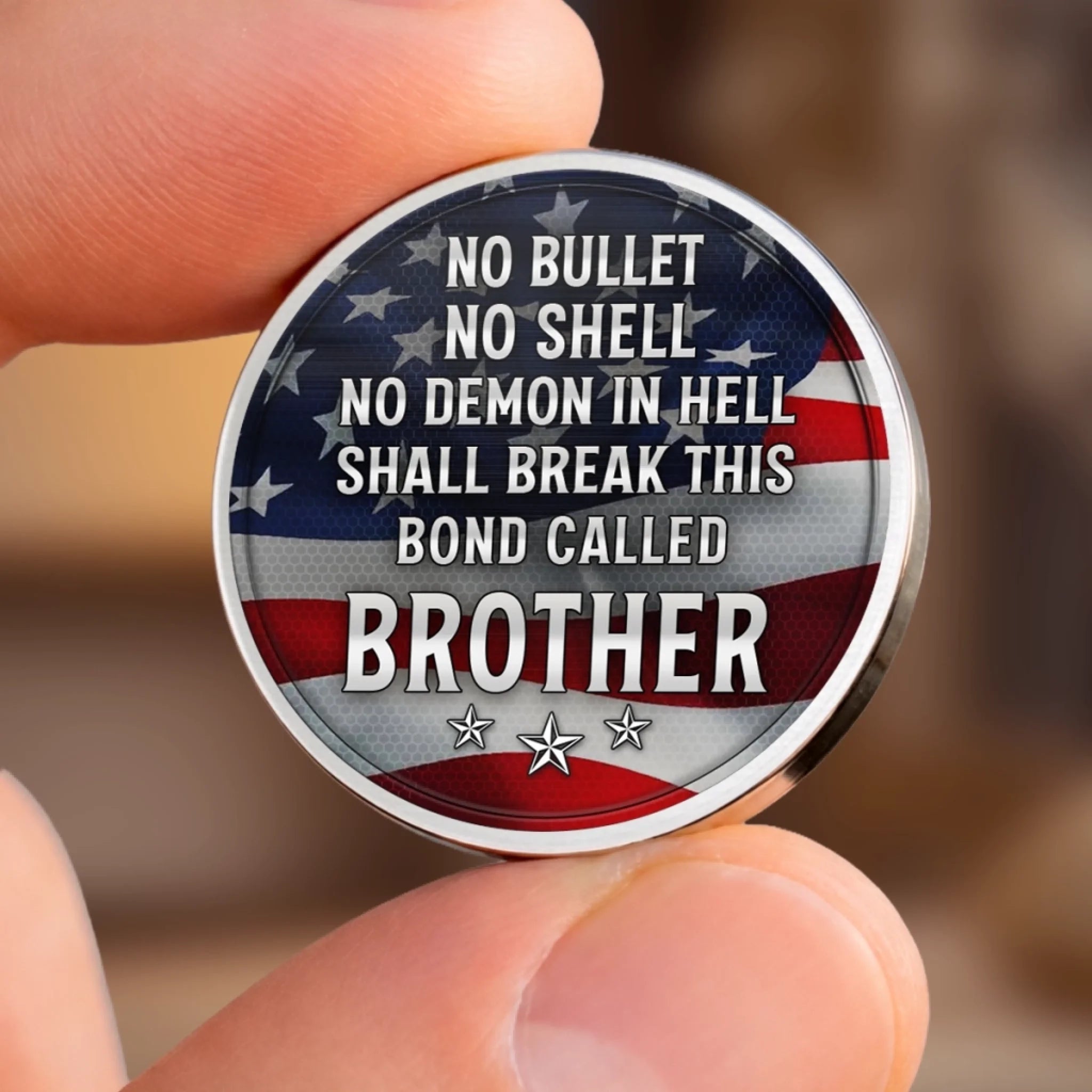 Custom Pocket Hug - Personalized America 250th Anniversary Gifts For Brother - Brothers Built On Trust