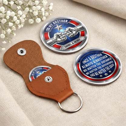 Custom Pocket Hug - Personalized America 250th Anniversary Gifts For Brother - Brothers Share One Soul