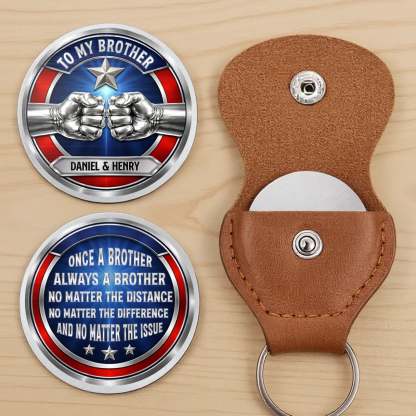 Custom Pocket Hug - Personalized America 250th Anniversary Gifts For Brother - Brothers Share One Soul