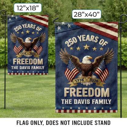 Custom Flag - Personalized America 250th Anniversary Gifts For Mom, Dad, Brother, Sister, Kids - Family Is Our Home