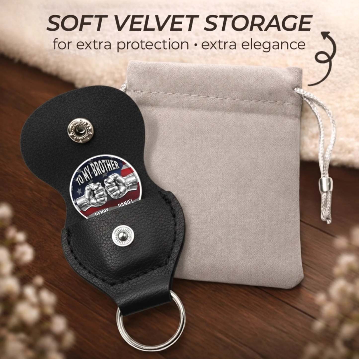 Custom Pocket Hug - Personalized America 250th Anniversary Gifts For Brother - Brotherhood That Never Breaks