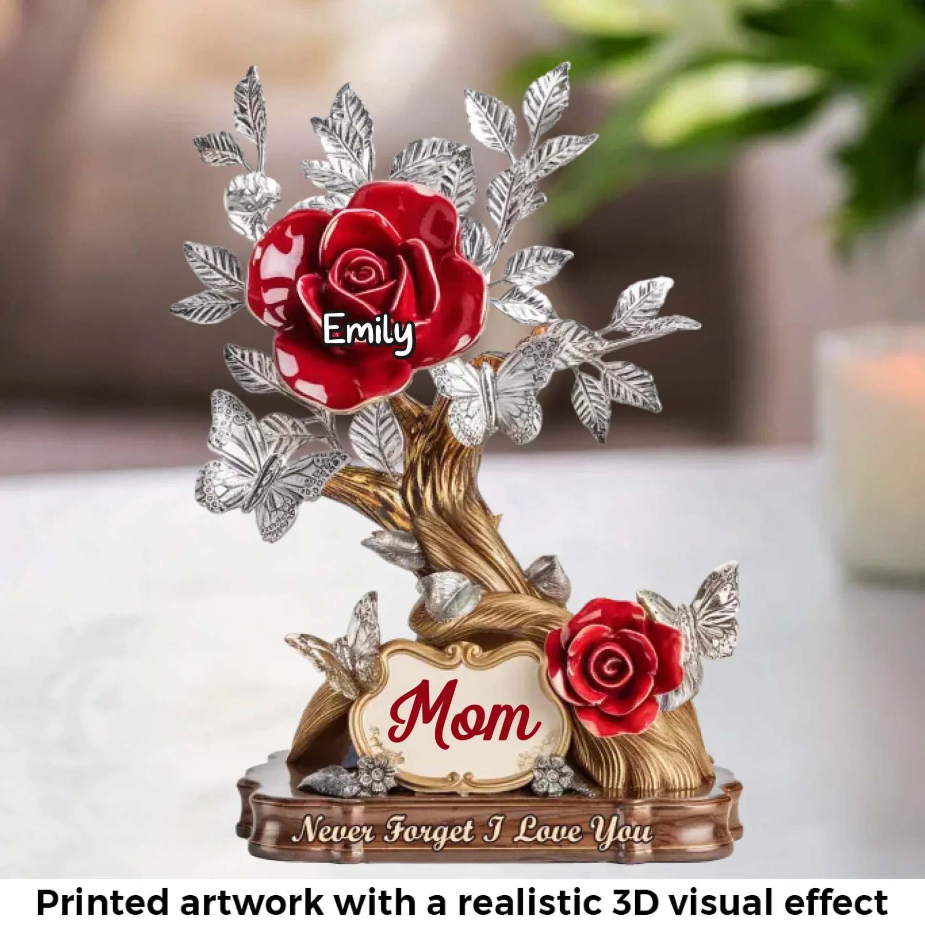 Custom Acrylic Plaque - Personalized Mother's Day Gifts For Mom, Grandma - Each Rose, A Piece Of Her Heart