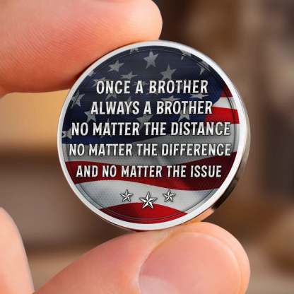 Custom Pocket Hug - Personalized America 250th Anniversary Gifts For Brother - Brotherhood That Never Breaks