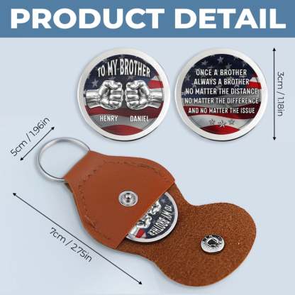 Custom Pocket Hug - Personalized America 250th Anniversary Gifts For Brother - Brotherhood Never Breaks