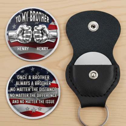 Custom Pocket Hug - Personalized America 250th Anniversary Gifts For Brother - Brotherhood Never Breaks