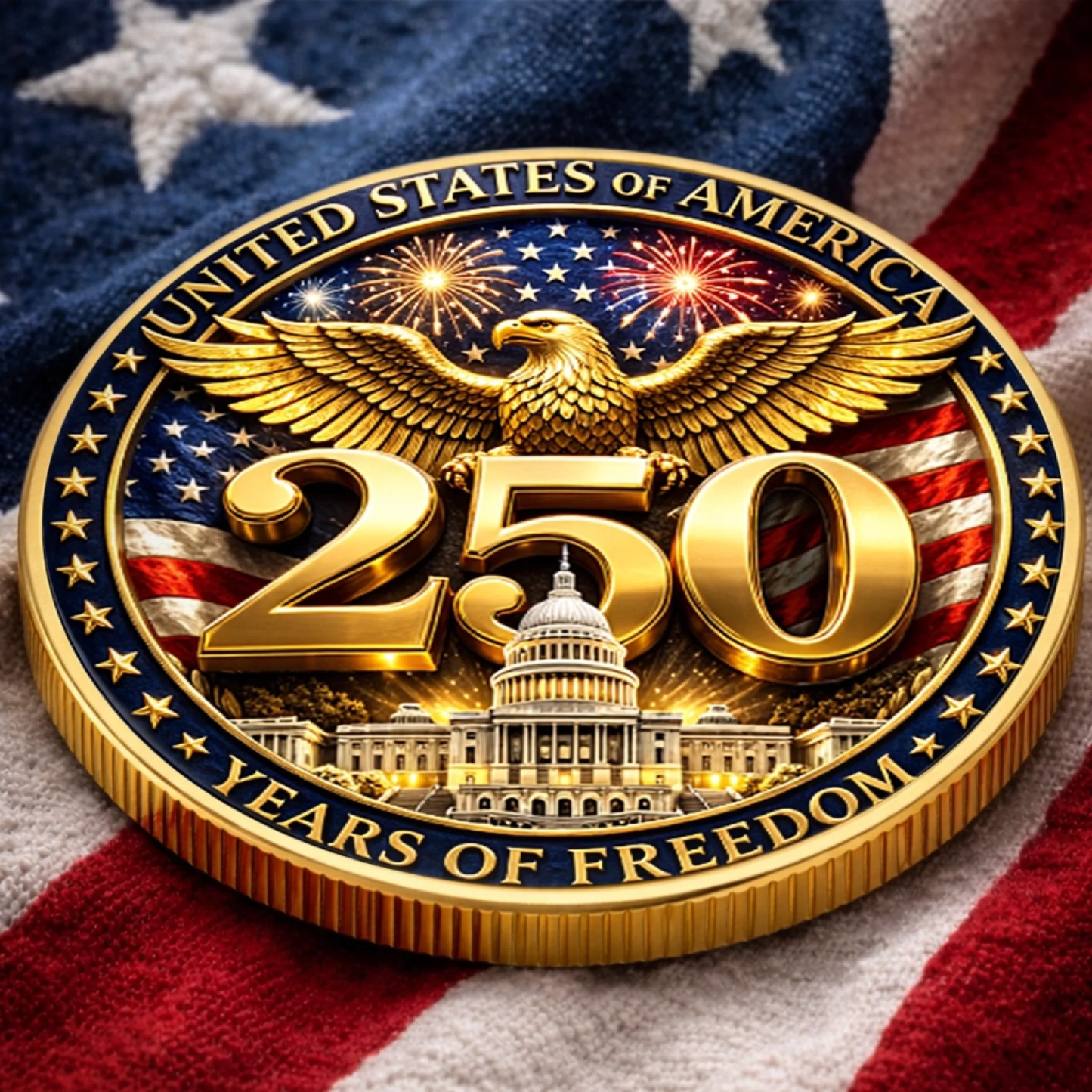 Commemorative Keepsake Coin - America 250th Anniversary Gifts For Women, Men - Proud Of Our Shared Heritage