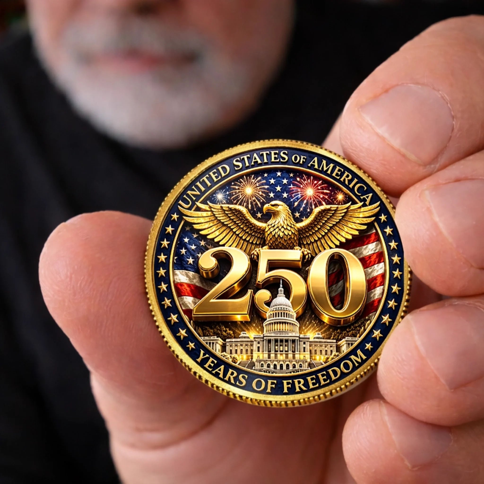 Commemorative Keepsake Coin - America 250th Anniversary Gifts For Women, Men - Proud Of Our Shared Heritage