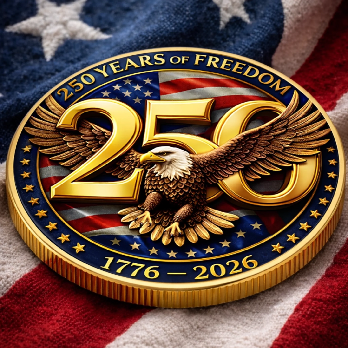 Commemorative Keepsake Coin - America 250th Anniversary Gifts For Women, Men - United In Freedom And Pride
