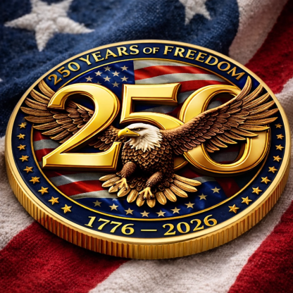 Commemorative Keepsake Coin - America 250th Anniversary Gifts For Women, Men - United In Freedom And Pride