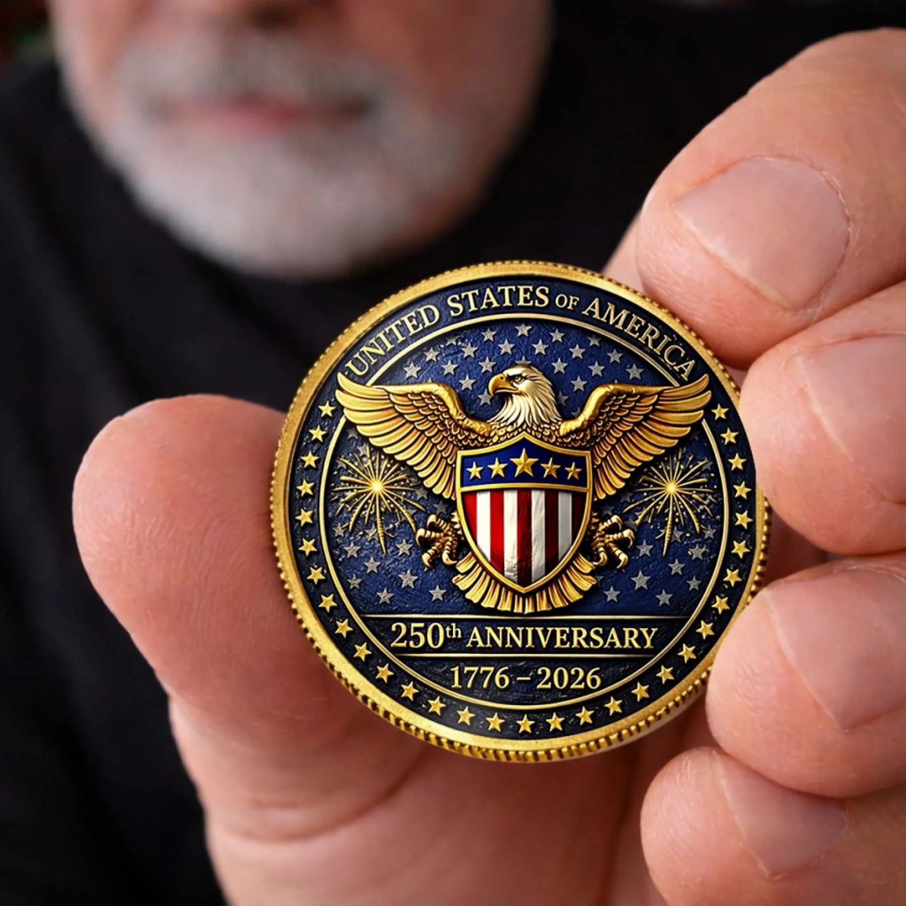 Commemorative Keepsake Coin - America 250th Anniversary Gifts For Women, Men - Celebrating Liberty Together