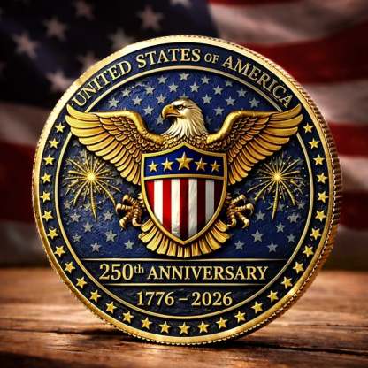 Commemorative Keepsake Coin - America 250th Anniversary Gifts For Women, Men - Celebrating Liberty Together