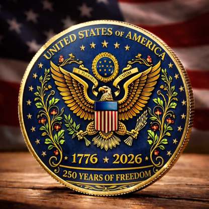 Commemorative Keepsake Coin - America 250th Anniversary Gifts For Women, Men - Strong Roots Bright Future