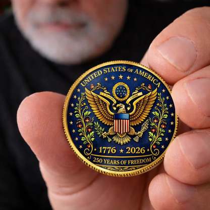 Commemorative Keepsake Coin - America 250th Anniversary Gifts For Women, Men - Strong Roots Bright Future