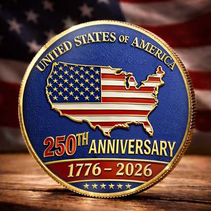 Commemorative Keepsake Coin - America 250th Anniversary Gifts For Women, Men - Together We Celebrate Freedom