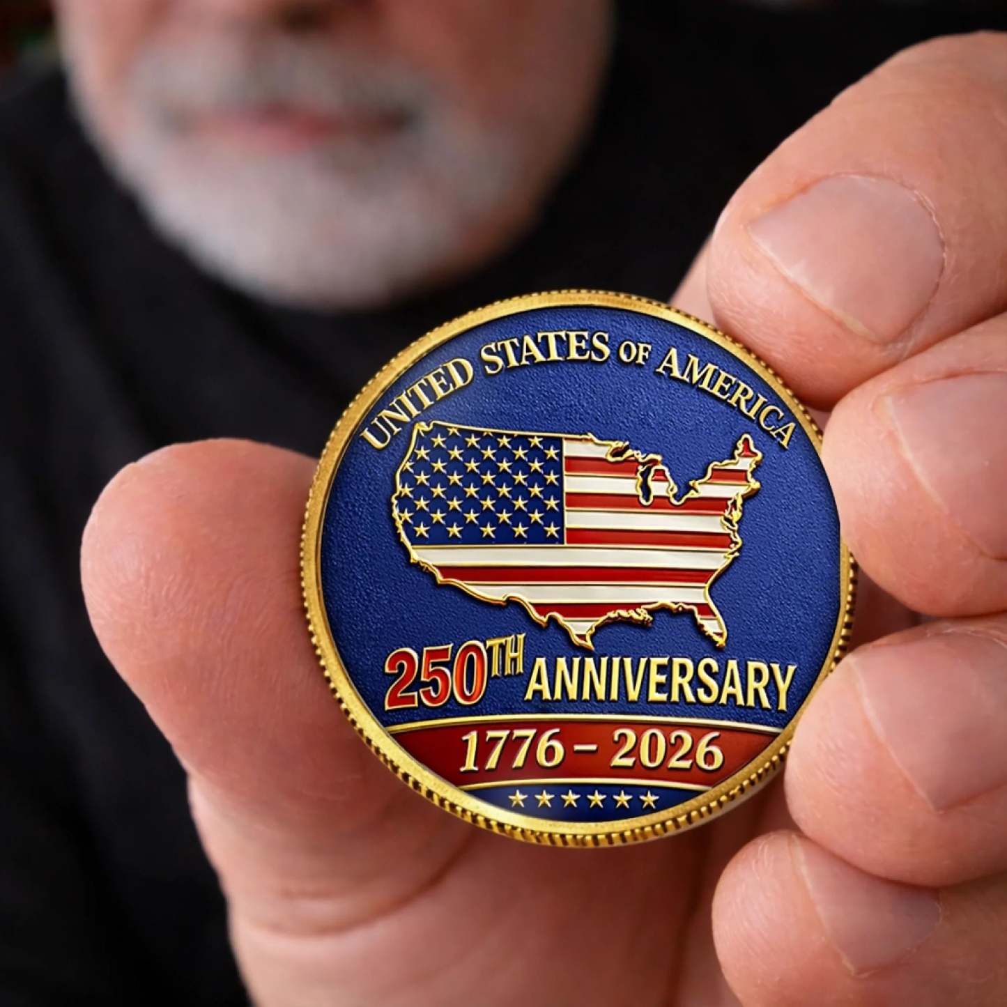 Commemorative Keepsake Coin - America 250th Anniversary Gifts For Women, Men - Together We Celebrate Freedom