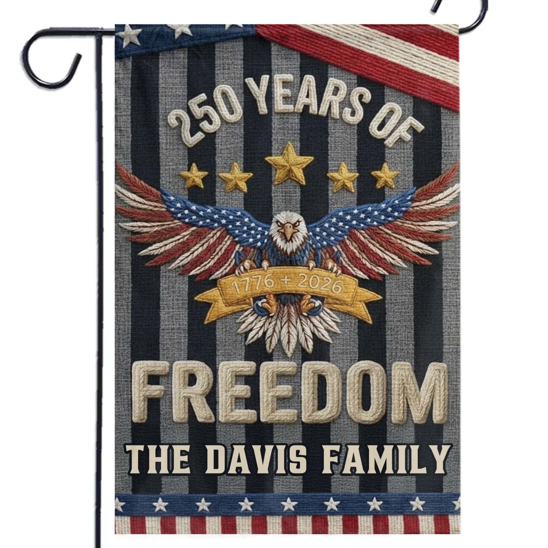 Custom Flag - Personalized America 250th Anniversary Gifts For Mom, Dad, Brother, Sister, Kids - United By History And Hope