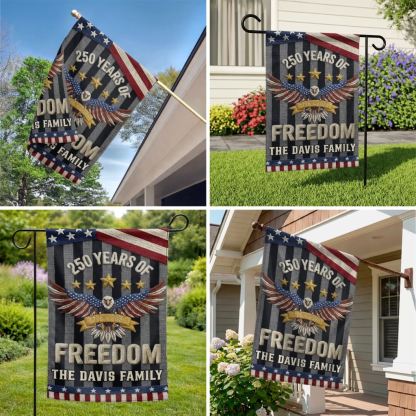 Custom Flag - Personalized America 250th Anniversary Gifts For Mom, Dad, Brother, Sister, Kids - United By History And Hope