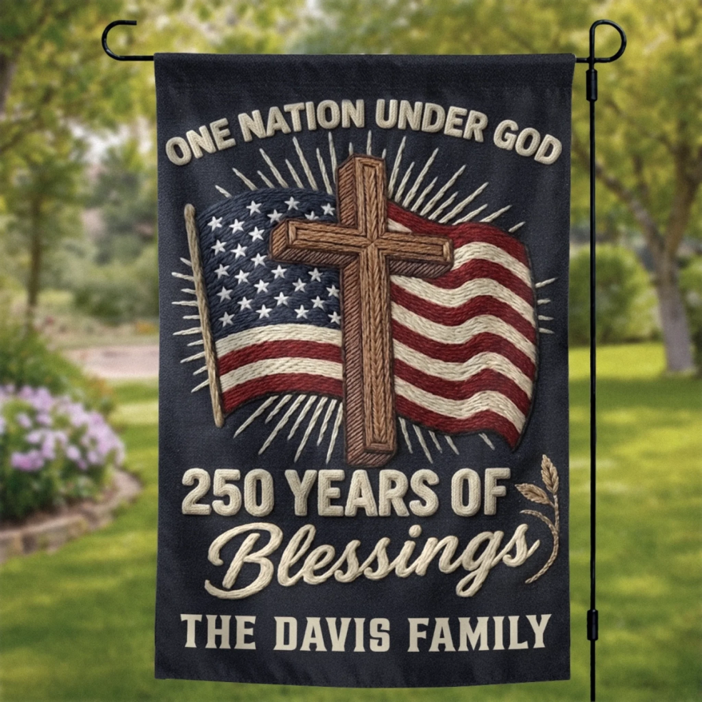 Custom Flag - Personalized America 250th Anniversary Gifts For Mom, Dad, Brother, Sister, Kids - Stars Shine With Pride