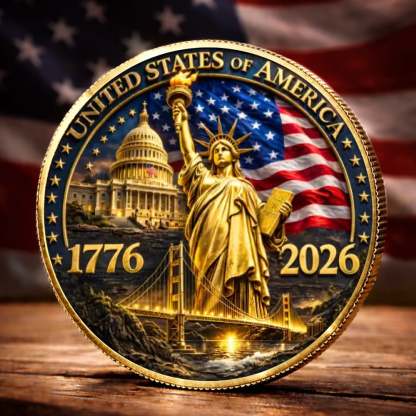 Commemorative Keepsake Coin - America 250th Anniversary Gifts For Women, Men - United By Courage, Bound By Honor
