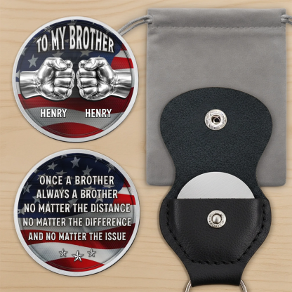 Custom Pocket Hug - Personalized America 250th Anniversary Gifts For Brother - Brotherhood That Never Breaks