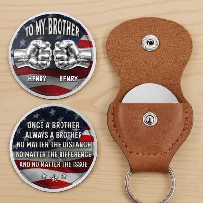 Custom Pocket Hug - Personalized America 250th Anniversary Gifts For Brother - Brotherhood That Never Breaks