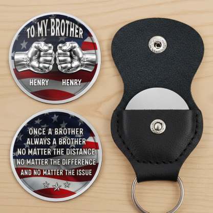 Custom Pocket Hug - Personalized America 250th Anniversary Gifts For Brother - Brotherhood That Never Breaks