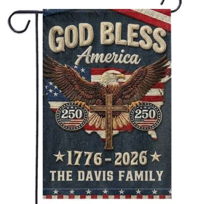 Custom Flag - Personalized America 250th Anniversary Gifts For Mom, Dad, Brother, Sister, Kids - Courage Built Our Future