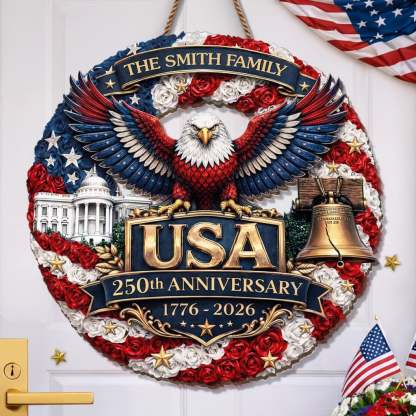 Custom Wood Sign - Personalized America 250th Anniversary Gifts For Mom, Dad, Brother, Sister, Kids - Legacy Of Brave Souls