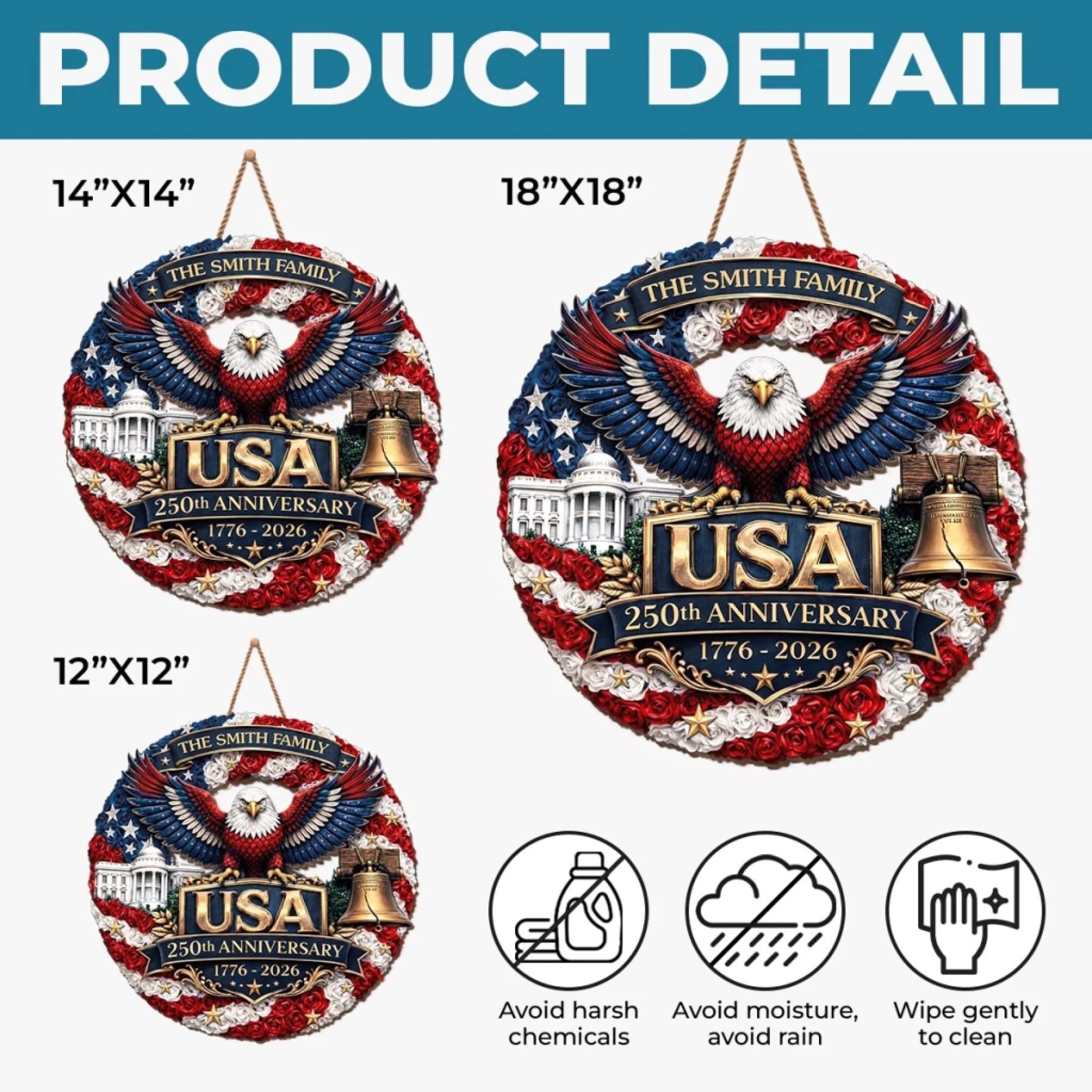 Custom Wood Sign - Personalized America 250th Anniversary Gifts For Mom, Dad, Brother, Sister, Kids - Legacy Of Brave Souls