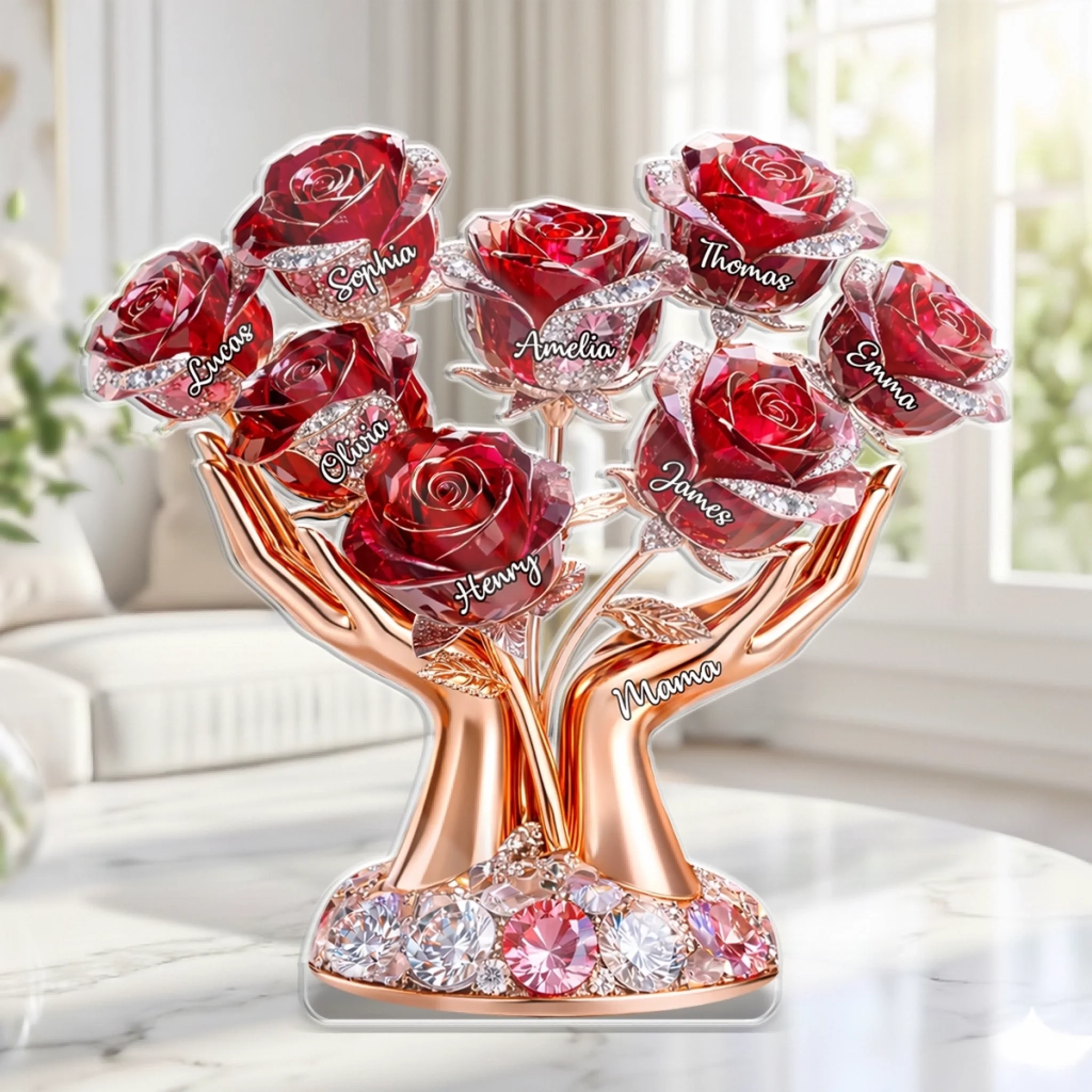 Custom Acrylic Plaque - Personalized Mother's Day Gifts For Mom, Grandma - Blessed With The Best Grandma