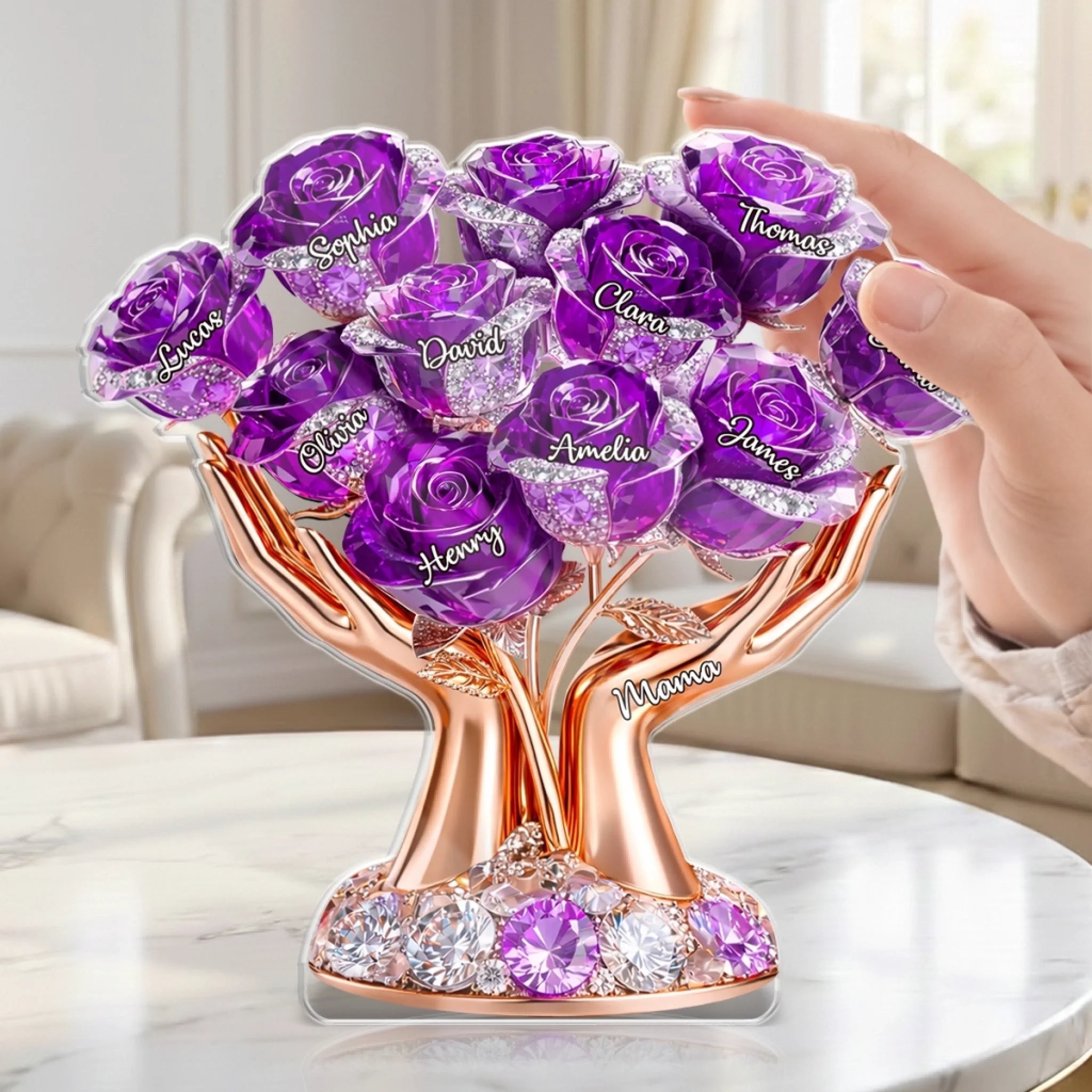 Custom Acrylic Plaque - Personalized Mother's Day Gifts For Mom, Grandma - Blessed With The Best Grandma